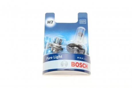 Лампа розжарювання H7 12V 55W PX26d Pure Light (компл. 2шт) (вир-во Bosch) BOSCH 1 987 301 411
