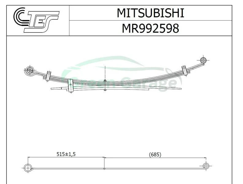 Ресора TES MR9925980019 Z/T (фото 1)