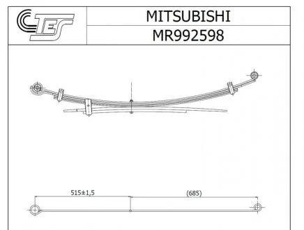 Ресора TES MR9925980019 Z/T