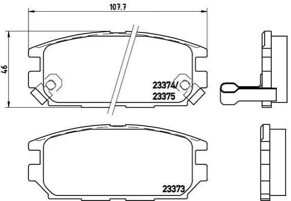 Гальмівні колодки дискові BREMBO P54025 (фото 1)