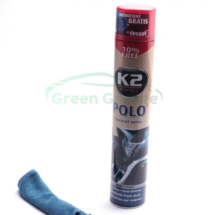 Поліроль для торпедо "вишня" / PERFECT POLO COCKPIT SPRAY 750ML CHERRY K2 K407WI1 (фото 1)