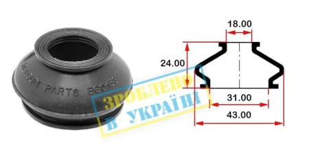 Пыльник опоры BELGUM PARTS BG0138