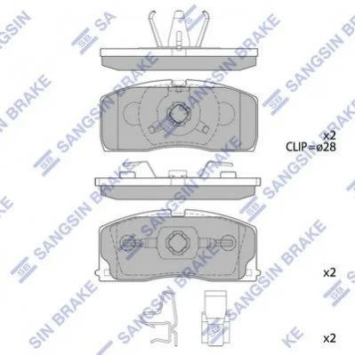 Колодки диск.перед.sf35001 Hi-Q (SANGSIN) SP2154 (фото 1)