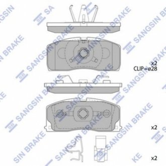 Колодки диск.перед.sf35001 Hi-Q (SANGSIN) SP2154