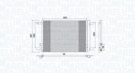 Радиатор кондиционера MAGNETI MARELLI 350203964000