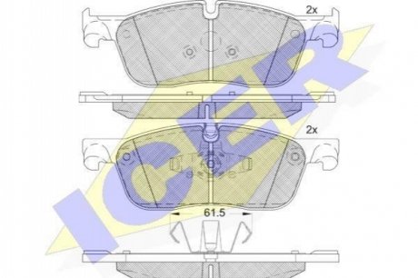 Колодки тормозные (передние) Land Rover Discovery/Range Rover 2.0D 11- (Ate) ICER 182236