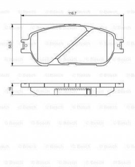 Гальмівні колодки (набір) BOSCH 0986495160