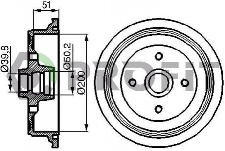 Барабан гальмівний PROFIT 50200001