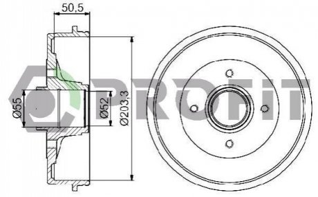 Барабан гальмівний PROFIT 50200072