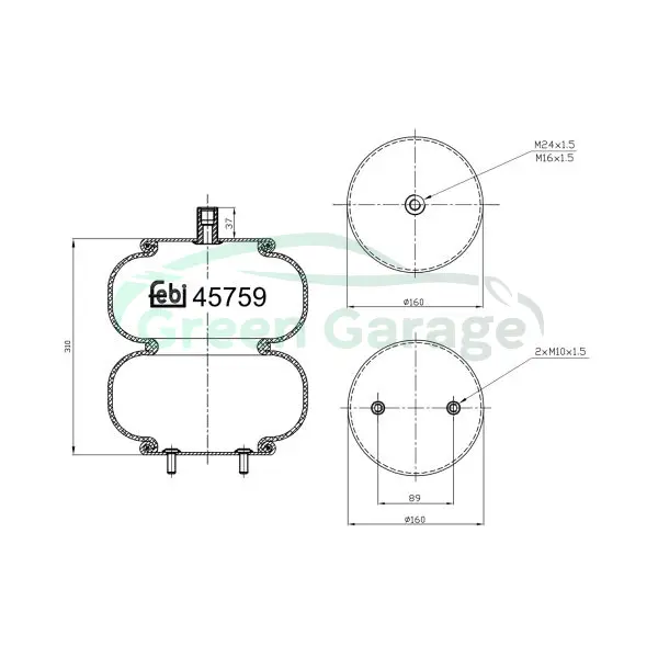 Подушка амортизуюча FEBI BILSTEIN 45759 (фото 1)