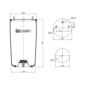 Пневмоподушка FEBI BILSTEIN 20881