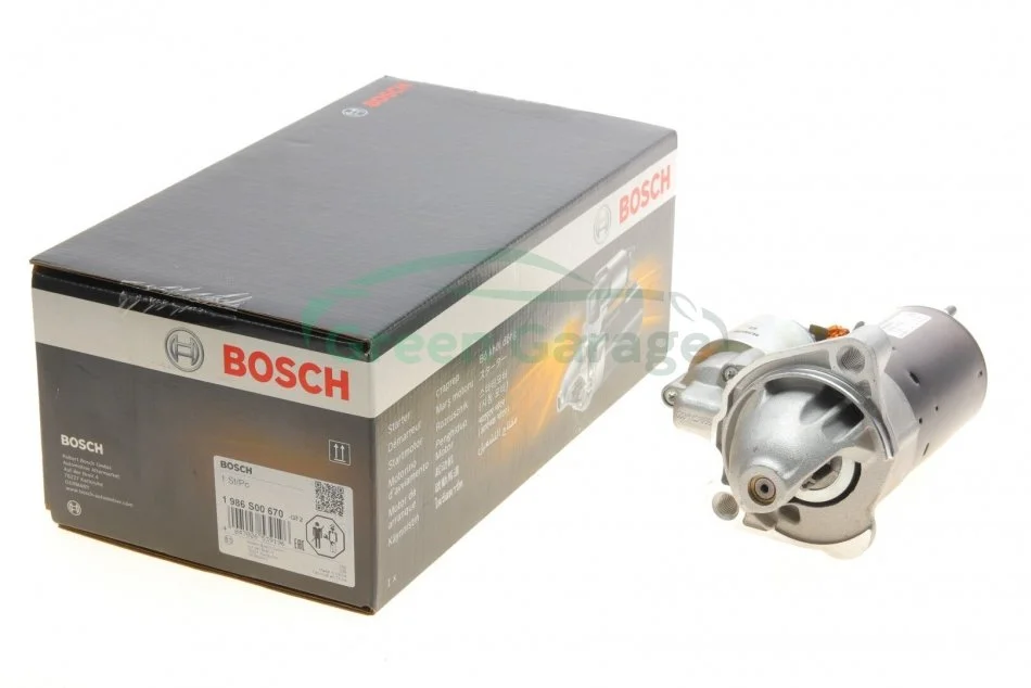 Стартер (12В, 1,1кВт) AUDI A4 B6, A4 B7, A6 C5 SEAT EXEO, EXEO ST SKODA SUPERB I VW PASSAT B5.5 1.6/1.8/2.0 01.97-05.13 BOSCH 1 986 S00 670 (фото 1)