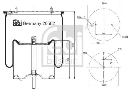 Пневмоподушка FEBI BILSTEIN 20502