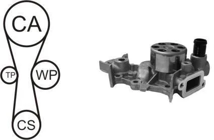 Комплект (ремінь+ролик+помпа) AIRTEX WPK181801