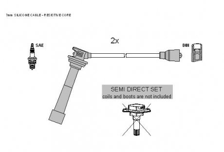 Комплект кабелiв запалювання STARLINE ZK 9582