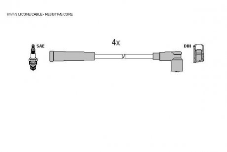 Комплект кабелiв запалювання STARLINE ZK 5182
