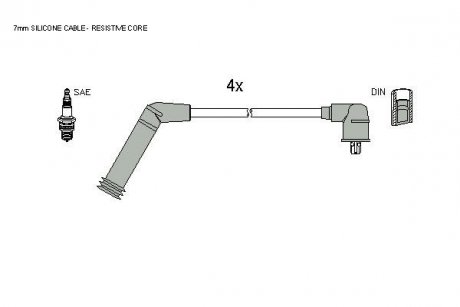 Комплект кабелiв запалювання STARLINE ZK 7384
