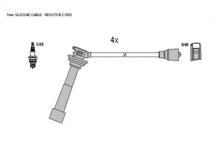 Комплект кабелiв запалювання STARLINE ZK 5762