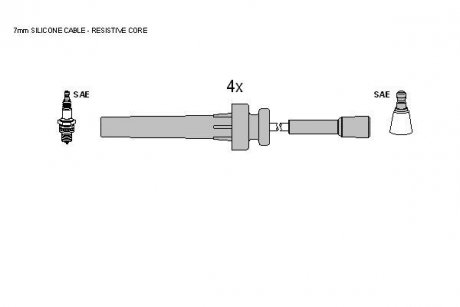 Комплект кабелiв запалювання STARLINE ZK 1032