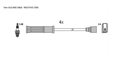 Комплект кабелiв запалювання STARLINE ZK 8324