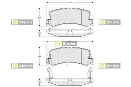 Гальмівні колодки дискові STARLINE BD S425 (фото 1)