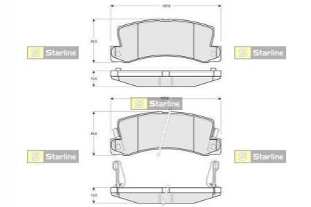 Гальмівні колодки дискові STARLINE BD S425