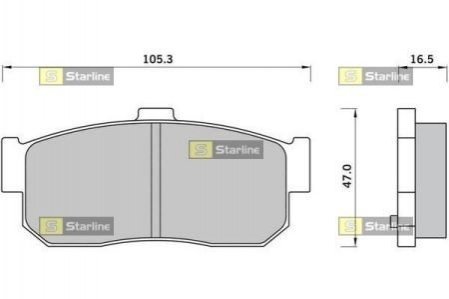 Гальмівні колодки дискові STARLINE BD S415