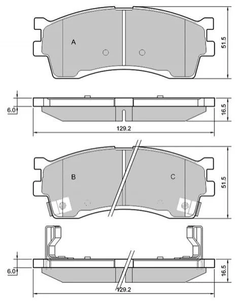 Гальмівні колодки дискові STARLINE BD S401 (фото 1)
