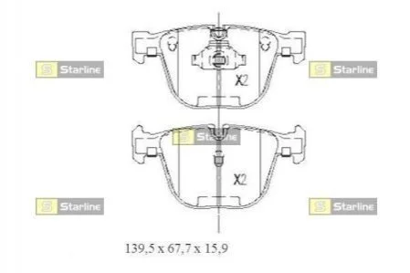 Гальмівні колодки дискові STARLINE BD S439