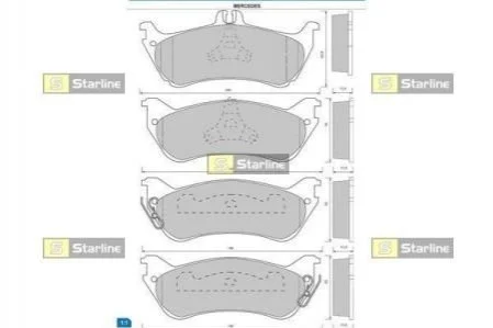 Гальмівні колодки дискові STARLINE BD S424