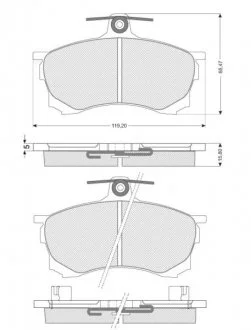 Гальмівні колодки дискові STARLINE BD S205