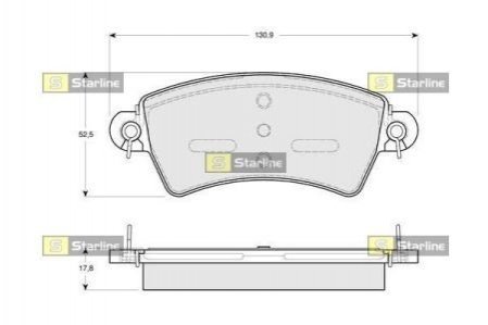 Гальмівні колодки дискові STARLINE BD S233