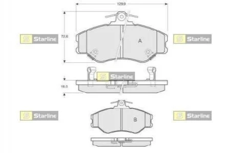 Гальмівні колодки дискові STARLINE BD S171