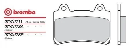 Гальмівні колодки BREMBO 07YA17SP