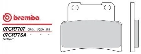 Гальмівні колодки BREMBO BRM 07GR7707