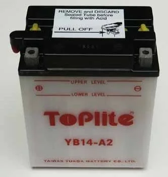 Мотоакумулятор TOPLITE YB14A2 (фото 1)