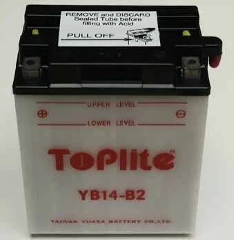 Мотоакумулятор TOPLITE YB14B2 (фото 1)