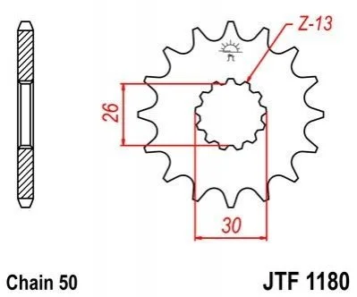 Передня зірка MOTO JT MOTO 10566218 (фото 1)