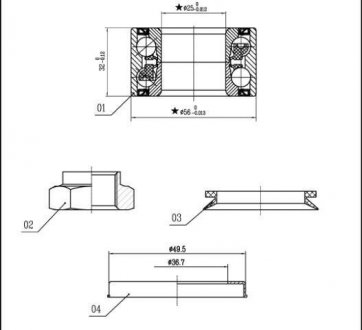 Підшипник колісний STARLINE LO 01328