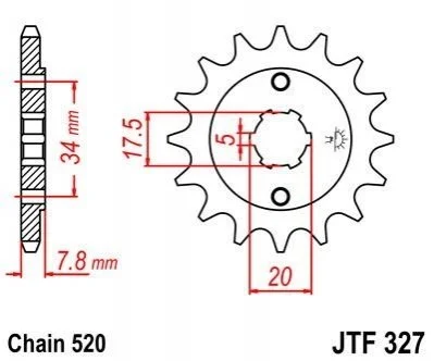 Передня зірка MOTO JT MOTO 10143613 (фото 1)
