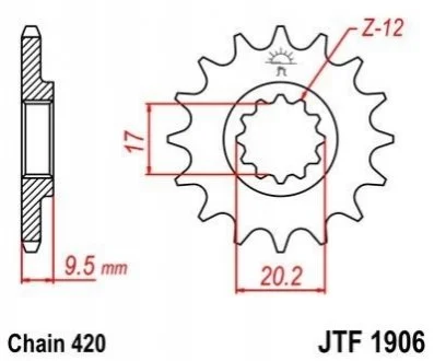 Передня зірка MOTO JT MOTO 10525414