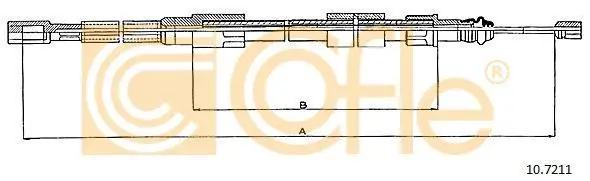 Трос ручника COFLE 10.7211 (фото 1)