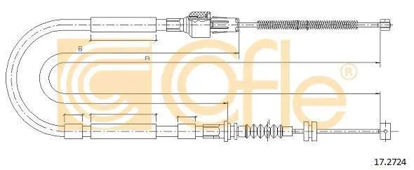 Трос ручника COFLE 17.2724 (фото 1)