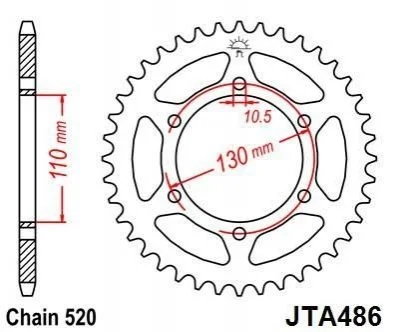 Зірка MOTO JT MOTO 11046546 (фото 1)