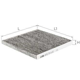 Фільтр салону ISUZU D-MAX 02-12 вугільний ALPHA FILTER AF5179A