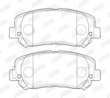 Гальмівні колодки пер. Cherokee 13- (AKEBONO) JURID 573787J
