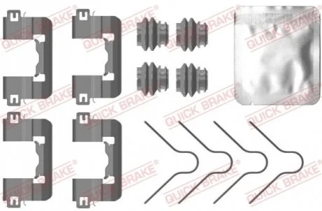 Монтажний набір гальмівних колодок передн KIA PICANTO III 1.0/1.0LPG/1.2 03.17- QUICK BRAKE 1090105