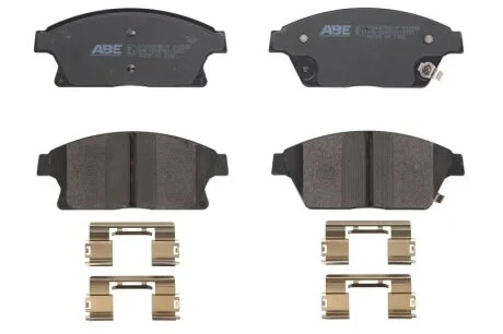 Комплект гальмівних колодок передн, BUICK ENCORE CADILLAC ATS CHEVROLET CRUZE, ORLANDO, TRAX, VOLT DAIHATSU CHARADE VIII OPEL AMPERA, ASTRA J, ASTRA J GTC, ASTRA J/HATCHBACK 1.33-2.0D 05.09- ABE C1X037ABEP