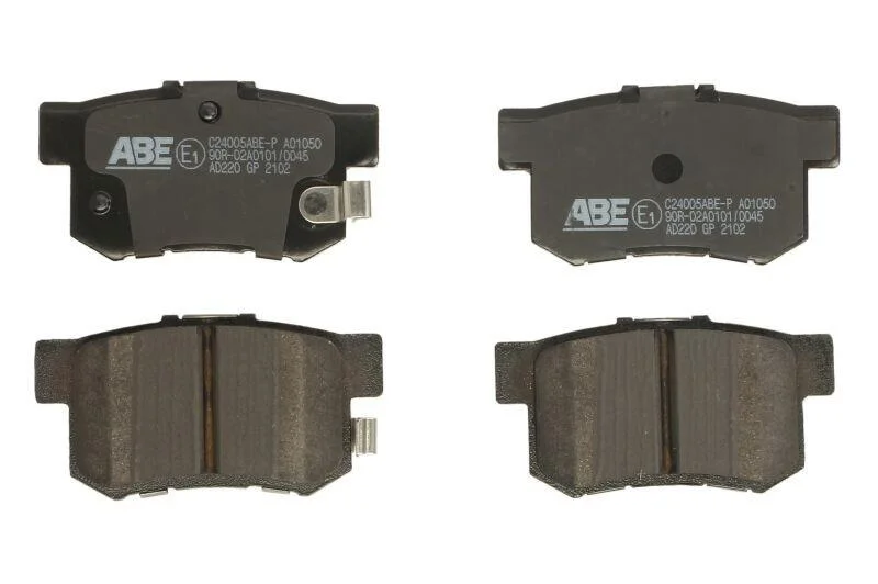 Комплект гальмівних колодок задн, ACURA LEGEND, LEGEND II, TL, TSX FIAT SEDICI HONDA ACCORD IV, ACCORD IX, ACCORD V, ACCORD VI, ACCORD VII, ACCORD VIII, CITY IV, CIVIC III 1.1-3.7 01.86- ABE C24005ABEP (фото 1)