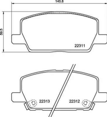 Гальмівні колодки дискові BREMBO P07012 (фото 1)